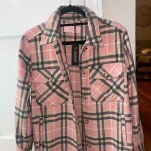 NWT plaid shacket